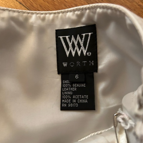 NWOT GENUINE LEATHER WORTH mini skirt.size 6 - Picture 5 of 6